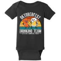 Oktoberfest Drinking Team Lets Get Schnitzel Faced Funny Baby Bodysuit