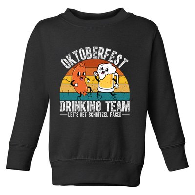 Oktoberfest Drinking Team Lets Get Schnitzel Faced Funny Toddler Sweatshirt