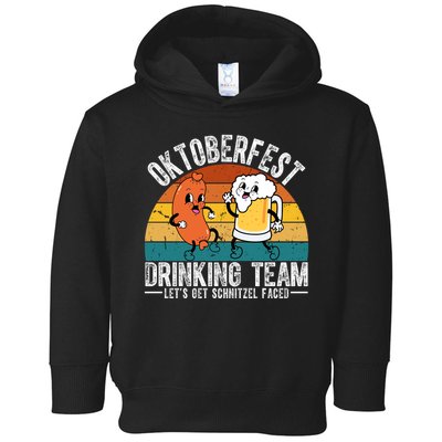 Oktoberfest Drinking Team Lets Get Schnitzel Faced Funny Toddler Hoodie