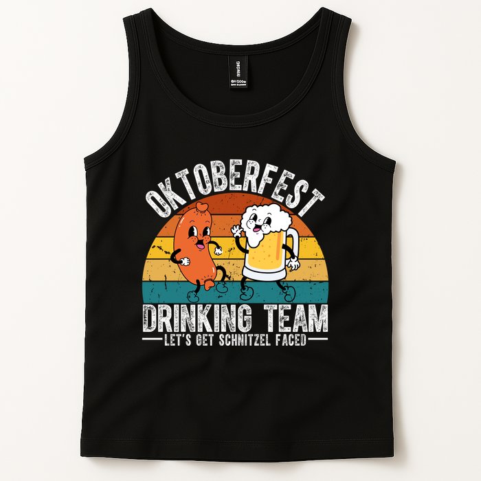 Oktoberfest Drinking Team Lets Get Schnitzel Faced Funny Tank Top