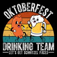 Oktoberfest Drinking Team Lets Get Schnitzel Faced Funny Tank Top