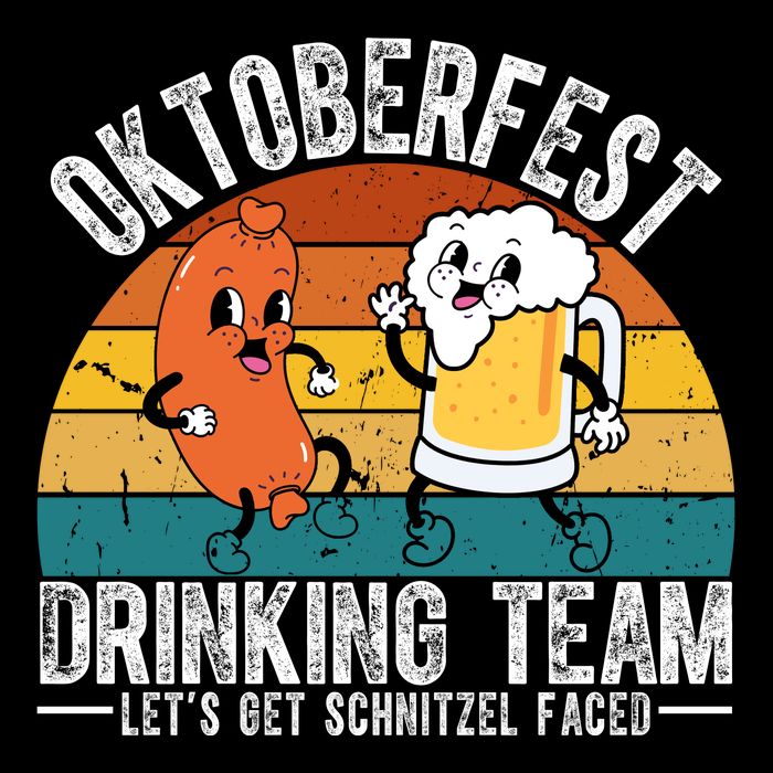 Oktoberfest Drinking Team Lets Get Schnitzel Faced Funny Tank Top