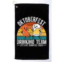 Oktoberfest Drinking Team Lets Get Schnitzel Faced Funny Golf Towel