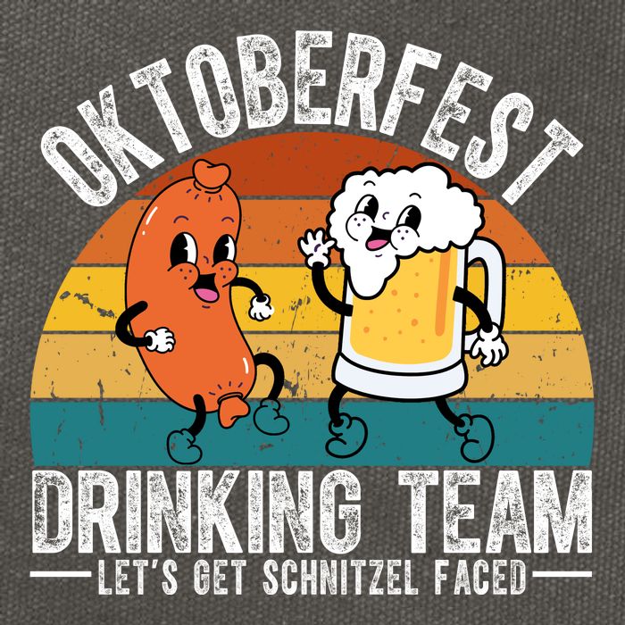 Oktoberfest Drinking Team Lets Get Schnitzel Faced Funny Cotton Canvas Backpack