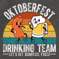 Oktoberfest Drinking Team Lets Get Schnitzel Faced Funny Vector Backpack