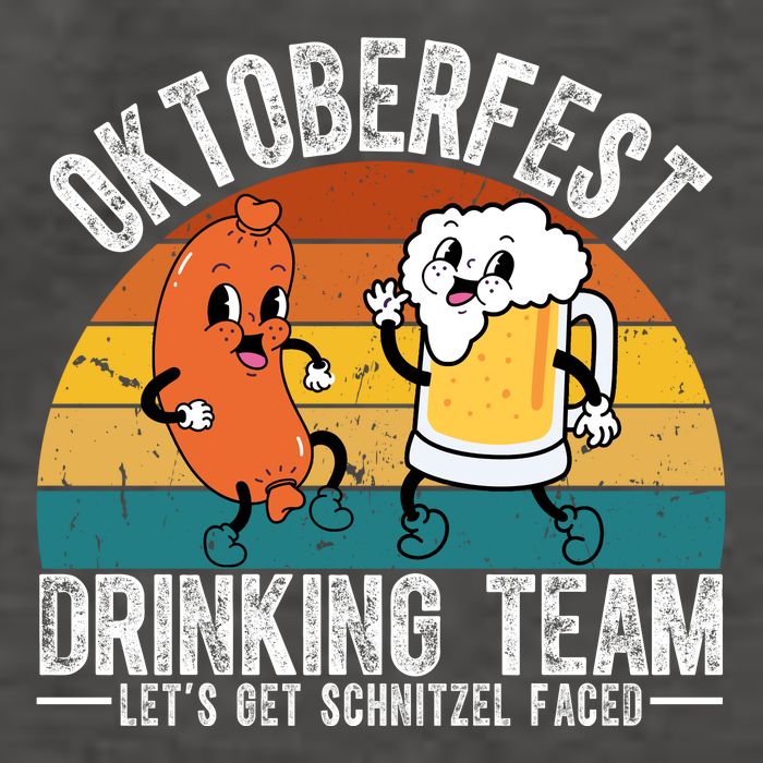 Oktoberfest Drinking Team Lets Get Schnitzel Faced Funny Vector Backpack