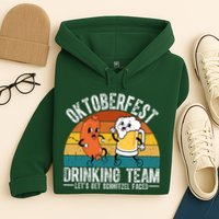Oktoberfest Drinking Team Lets Get Schnitzel Faced Funny Hoodie