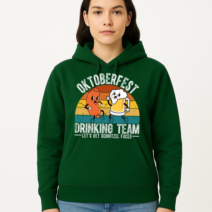 Oktoberfest Drinking Team Lets Get Schnitzel Faced Funny Hoodie