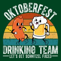 Oktoberfest Drinking Team Lets Get Schnitzel Faced Funny Apron