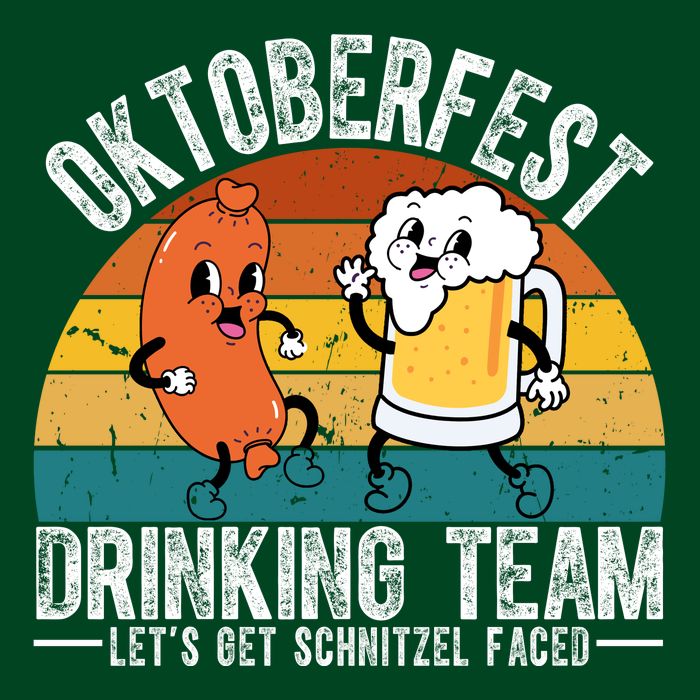 Oktoberfest Drinking Team Lets Get Schnitzel Faced Funny Apron
