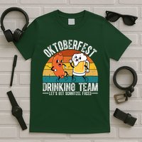 Oktoberfest Drinking Team Lets Get Schnitzel Faced Funny T-Shirt