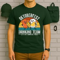 Oktoberfest Drinking Team Lets Get Schnitzel Faced Funny T-Shirt