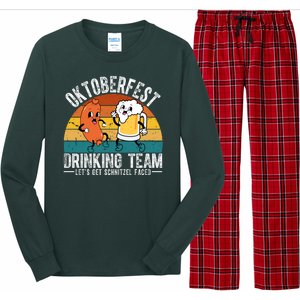 Oktoberfest Drinking Team Lets Get Schnitzel Faced Funny Long Sleeve Pajama Set