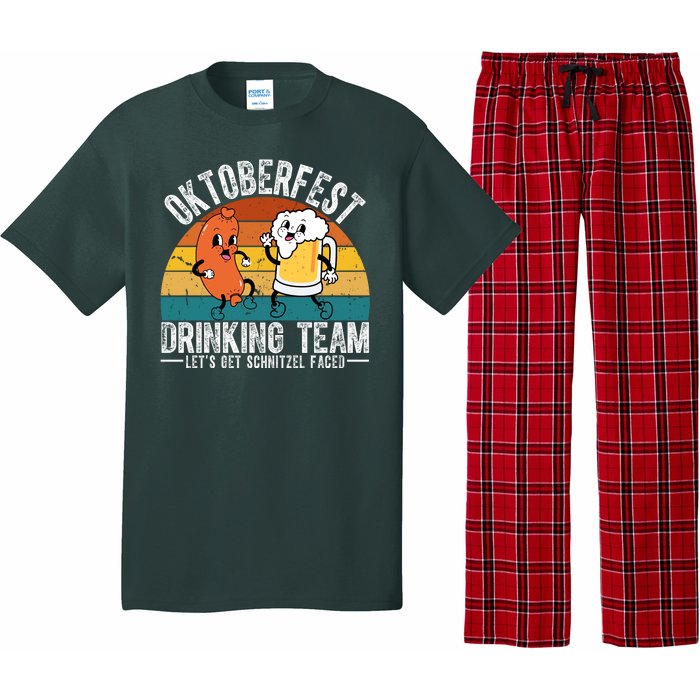 Oktoberfest Drinking Team Lets Get Schnitzel Faced Funny Pajama Set