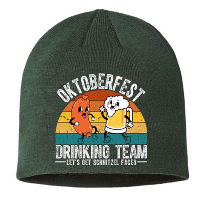 Oktoberfest Drinking Team Lets Get Schnitzel Faced Funny Sustainable Beanie