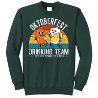 Oktoberfest Drinking Team Lets Get Schnitzel Faced Funny Tall Sweatshirt