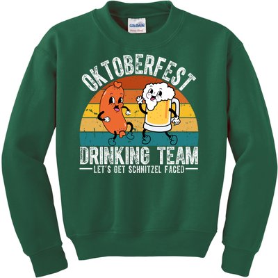 Oktoberfest Drinking Team Lets Get Schnitzel Faced Funny Kids Sweatshirt