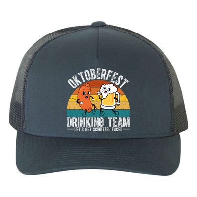 Oktoberfest Drinking Team Lets Get Schnitzel Faced Funny Yupoong Adult 5-Panel Trucker Hat