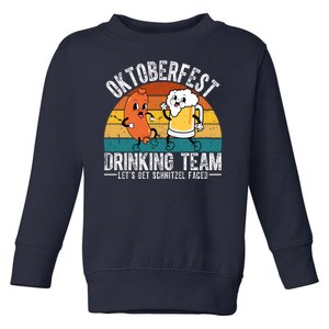 Oktoberfest Drinking Team Lets Get Schnitzel Faced Funny Toddler Sweatshirt