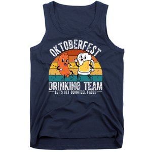 Oktoberfest Drinking Team Lets Get Schnitzel Faced Funny Tank Top