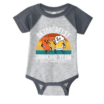 Oktoberfest Drinking Team Lets Get Schnitzel Faced Funny Infant Baby Jersey Bodysuit