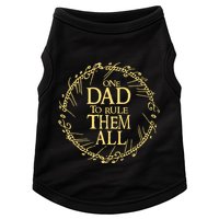 One Dad To Rule Them All Vintage Nerd Dad Father Day Apparel Doggie Tank
