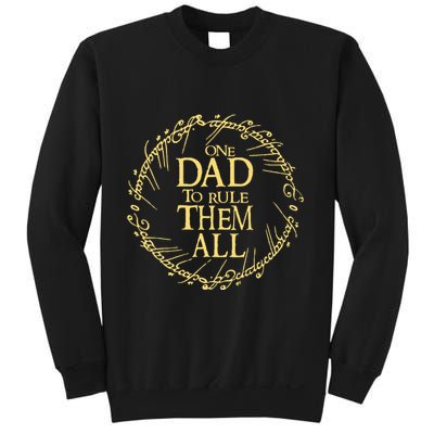 One Dad To Rule Them All Vintage Nerd Dad Father Day Apparel Sweatshirt