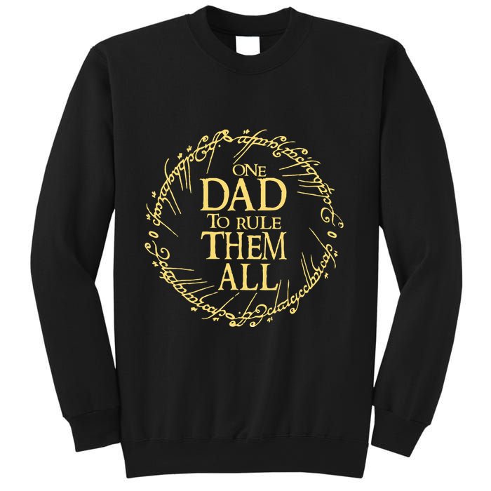 One Dad To Rule Them All Vintage Nerd Dad Father Day Apparel Sweatshirt