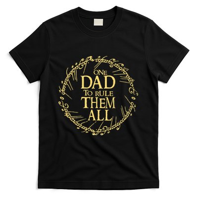One Dad To Rule Them All Vintage Nerd Dad Father Day Apparel T-Shirt