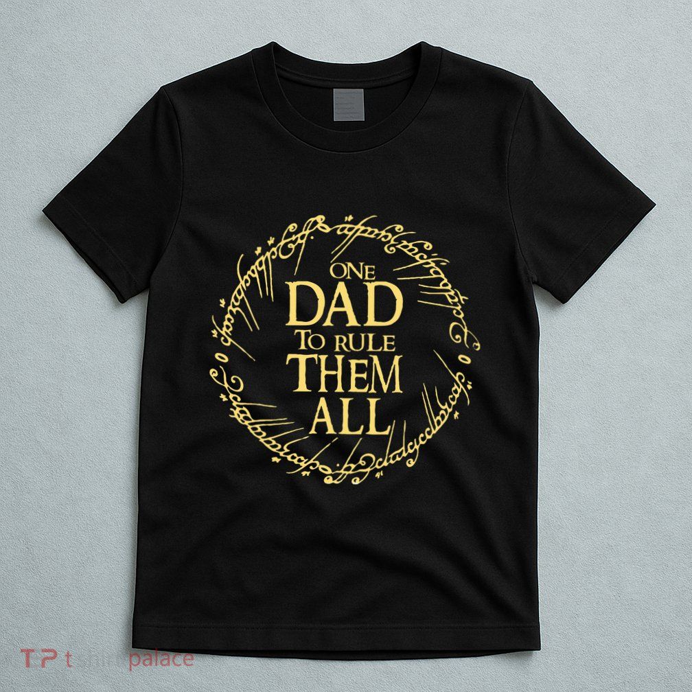 One Dad To Rule Them All Vintage Nerd Dad Father Day Apparel T-Shirt