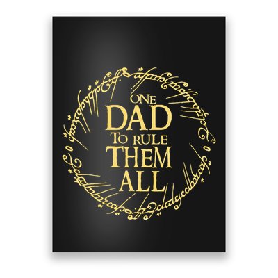 One Dad To Rule Them All Vintage Nerd Dad Father Day Apparel Poster