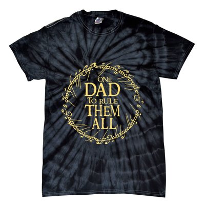 One Dad To Rule Them All Vintage Nerd Dad Father Day Apparel Tie-Dye T-Shirt