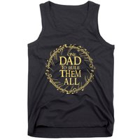 One Dad To Rule Them All Vintage Nerd Dad Father Day Apparel Tank Top