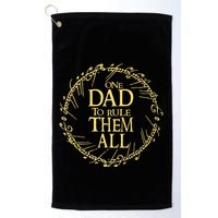 One Dad To Rule Them All Vintage Nerd Dad Father Day Apparel Golf Towel