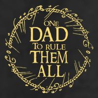 One Dad To Rule Them All Vintage Nerd Dad Father Day Apparel Golf Towel