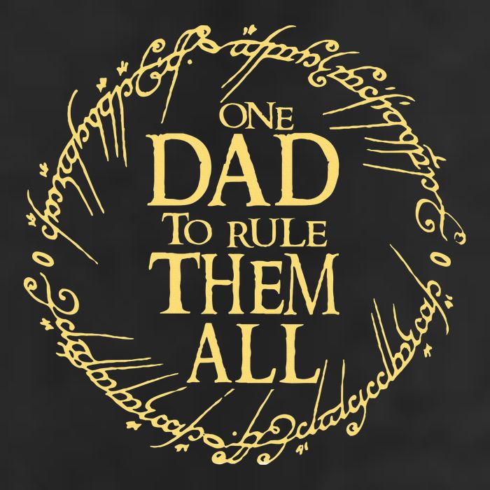 One Dad To Rule Them All Vintage Nerd Dad Father Day Apparel Golf Towel