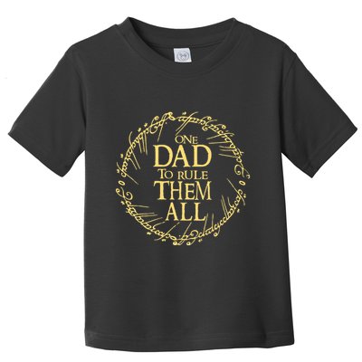 One Dad To Rule Them All Vintage Nerd Dad Father Day Apparel Toddler T-Shirt