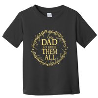 One Dad To Rule Them All Vintage Nerd Dad Father Day Apparel Toddler T-Shirt