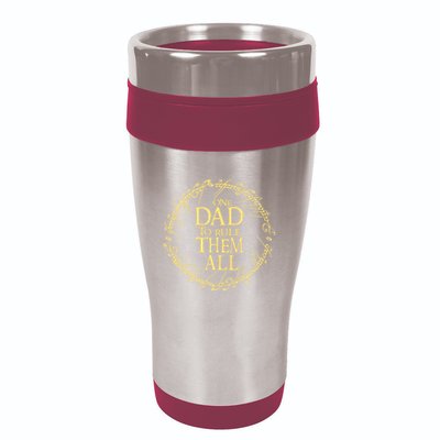 One Dad To Rule Them All Vintage Nerd Dad Father Day Apparel 16oz Travel Tumbler