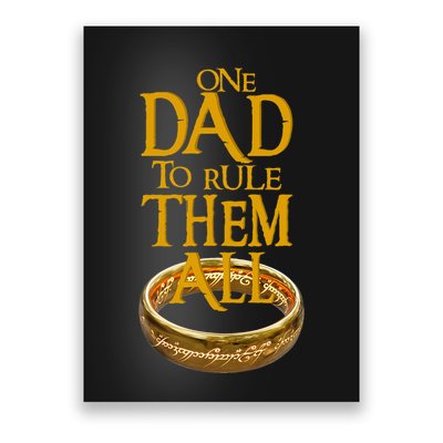 One Dad To Rule Them All Nerd Dad FatherS Day Gift Poster