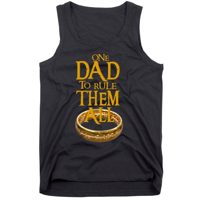 One Dad To Rule Them All Nerd Dad FatherS Day Gift Tank Top