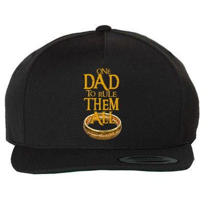 One Dad To Rule Them All Nerd Dad FatherS Day Gift Wool Snapback Cap
