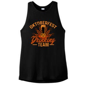 Oktoberfest Drinking Team Graphic Ladies PosiCharge Tri-Blend Wicking Tank