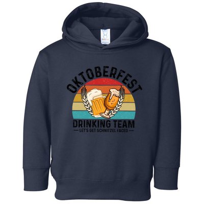 Oktoberfest Drinking Team Let’S Get Schnitzel Faced Beer Lover Toddler Hoodie