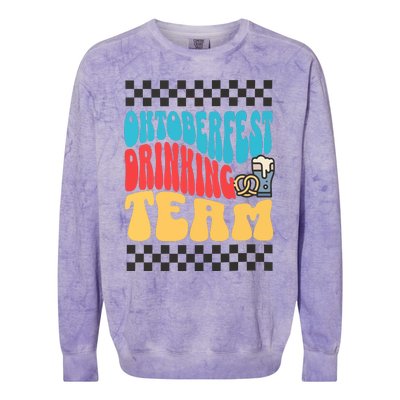 Oktoberfest Drinking Team Beer Lover Drinking Colorblast Crewneck Sweatshirt