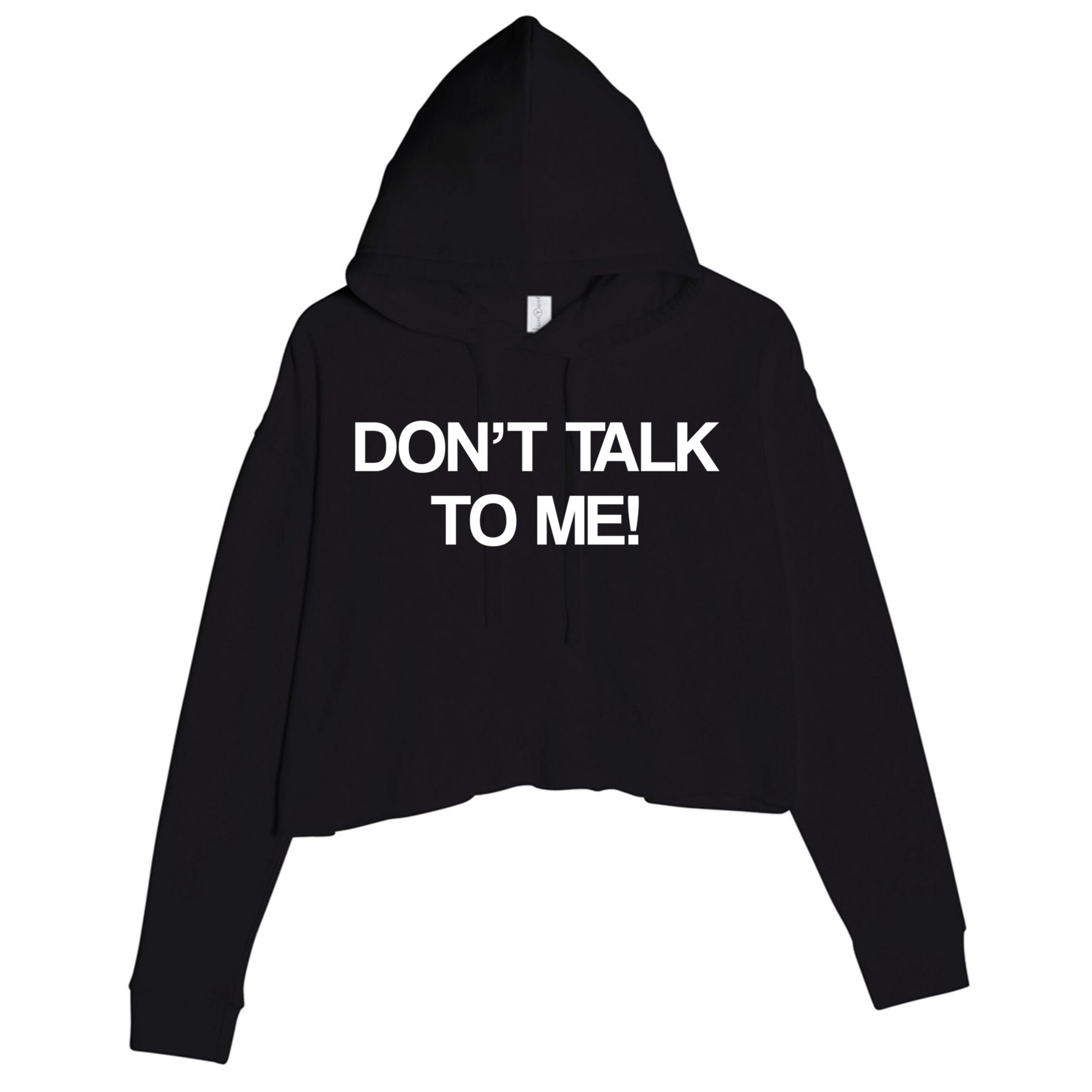 Original Dont Talk To Me! Funny Masked Performer Costume Gift Crop Fleece Hoodie