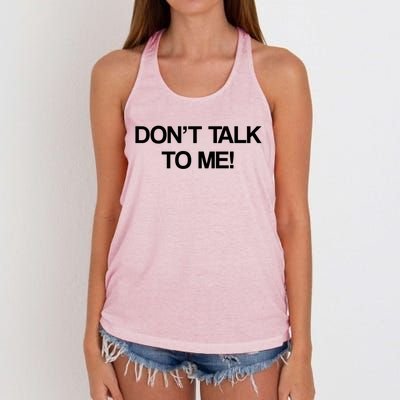 Original Dont Talk To Me! Funny Masked Performer Costume Gift Women's Knotted Racerback Tank