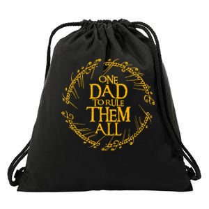 One Dad To Rule Them All Fathers Day Drawstring Bag