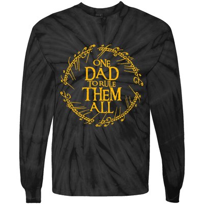 One Dad To Rule Them All Fathers Day Tie-Dye Long Sleeve Shirt
