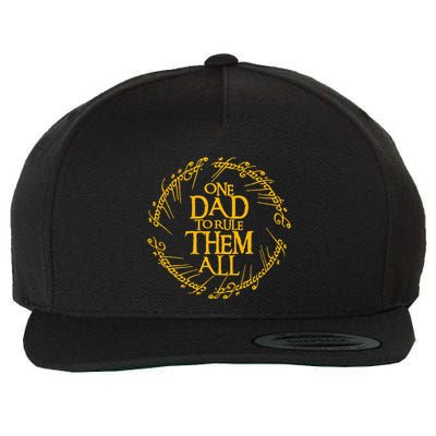 One Dad To Rule Them All Fathers Day Wool Snapback Cap
